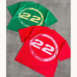 Personalizar la letra del logotipo gráfico de alta calidad para DTG Impreso 100% Algodón Ropa de calle de gran tamaño Hombres Boxy Regular Transpirable - Product Image 3