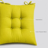 Coussin de chaise de bureau carré en polyester/coton tissé, très vendu, rembourrage 100% polyester, non amovible, lavable, motif vintage