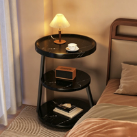 Table d'appoint vintage pour chambre à coucher, étagère de rangement multi-niveaux, table basse pour canapé, table d'angle pour petit appartement, bois 3
