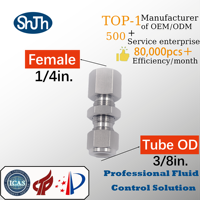 Ferrule Tekanan Tinggi Tipe SWAGELOK 316SS Inter Screw NPT/BSPP/BSPT Berulir untuk Pipa Hidrolik ASME ANSI BS ASTM DIN Forged Hex