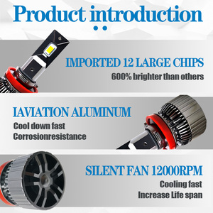 Bombilla LED para Auto V45PRO 2026 76W 6500K con Chips CSP de Alto Brillo, Certificación ISO9001, H4 H7 H11, Control de Corriente Constante - Product Image 4