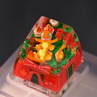 Three-Dimensional Resin Keycap Transparent Dream Treasure Drop Glue Manual Cross Shaft Mechanical Keyboard Key Cap