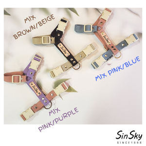 SinSkyカスタムY形状犬ハーネスとリーシュセット屋外トレーニングソフト調整可能麻ペットチェストデザイナー高級犬ハーネス - Product Image 4