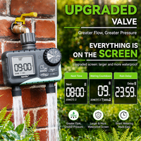 Programmateur d'arrosage numérique 2 zones étanche IP65 à double sortie avec écran LCD pour l'irrigation des pelouses, OEM disponible