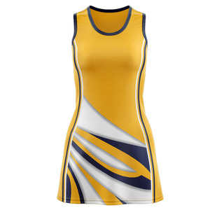 <b>Womens</b> Sleeveless Netball Athletic Dress <b>Sports</b> Team Uniform Training Practice Match Wear Lightweight Comfortable Netball Suit - Product Image 1