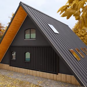 บ้านพักตากอากาศหรูหราสำเร็จรูปทรงสามเหลี่ยมแบบโมดูลาร์ โครงสร้างกระจก/ไม้ โครงเหล็ก - Product Image 3