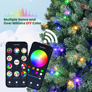 Guirlandes lumineuses LED RGB intelligentes de haute qualité, 100 LED, pour arbre de Noël, contrôlées par application, synchronisation musicale, changement de couleur, lumières féériques - Product Image 3