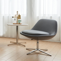 Chaise de loisirs élévatrice à pieds en métal pour tapisserie d'ameublement scandinave marron nordique
