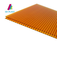 Panneau de toiture en polycarbonate solide transparent 4mm 6mm 8mm 10mm Feuille creuse en polycarbonate à double paroi colorée côté UV moderne pour hôtels