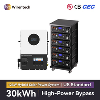 Batterie LiFePO4 en rack 30 kWh et onduleur à grand bypass 12 kW, garantie 10 ans, 6000 cycles, pour système solaire de secours
