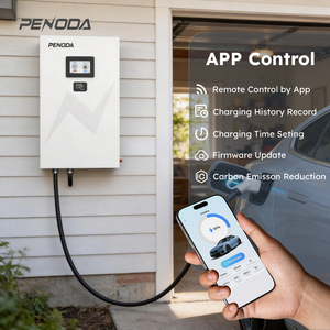 สถานีชาร์จรถยนต์ไฟฟ้าแบบเร็วระดับ 2 แรงดันไฟฟ้า 220V-240V ระบบไฟฟ้าเฟสเดียว รองรับหัวชาร์จ CCS1/CCS2 GBT กำลังไฟ 21 กิโลวัตต์ รุ่นติดผนังใหม่ มาตรฐาน IP55 - Product Image 1