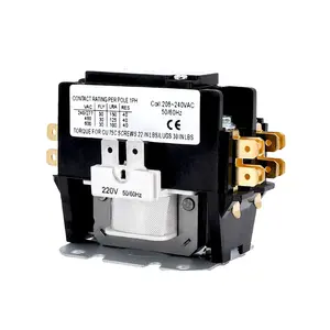 Contactor de uso definido para aire acondicionado, 1P, 2P, 24V, 110V, 220V, 380V, 25A, 30A, 32A, 40A, CA