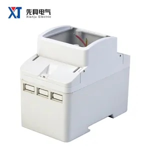 3P Single Phase ABS Plastic Case Housing Accessory Electric Energy Meter Shell 35mm Din Rail Install Factory Customization