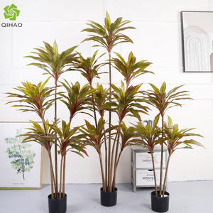 <b>Artificial</b> Red Ironwood Tree 100cm 200cm High Simulation Leaves Indoor Decor Plant Nordic Style Home Decoration - Product Image 4