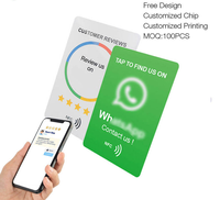 OEM Großhandel Passive PVC RFID NFC Karte mit NTAG213 Chip, individuell bedruckte Social-Media-Bewertungskarte für soziale Interaktion und Hotelnutzung