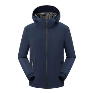 Chaqueta de Invierno para Hombre, Talla Grande, Diseño Plus Size, Chaqueta Softshell de Poliéster, Impermeable, Transpirable, con Cierre de Cremallera, Venta al Por Mayor - Product Image 1