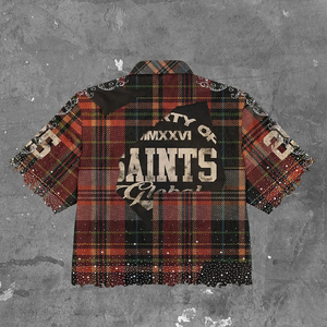 Conjunto Personalizado <span class=keywords><strong>de</strong></span> Fábrica <span class=keywords><strong>de</strong></span> Shorts Cortos <span class=keywords><strong>de</strong></span> Mezclilla y Camisa <span class=keywords><strong>de</strong></span> <span class=keywords><strong>Franela</strong></span> Tejida con Diseño Serigrafiado <span class=keywords><strong>para</strong></span> <span class=keywords><strong>Hombre</strong></span> - Product Image 5