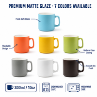 Mug à café en céramique personnalisé OEM ODM avec logo, en porcelaine fine, blanc mat, empilable, commande en gros, directement de l'usine