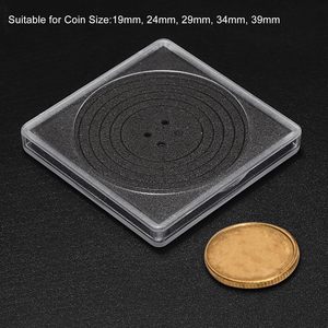 Estuche Protector de Plástico para <span class=keywords><strong>Monedas</strong></span>, Caja Transparente de PVC con Broche para Exhibición y Almacenamiento de <span class=keywords><strong>Monedas</strong></span> Graduadas con Relieve - Product Image 3