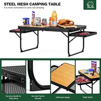 Table pliante légère pour les barbecues de camping en plein air, stockage facile à transporter, panneau MDF, robuste et durable
