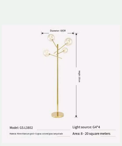 Nordic Modern Metal Bubble <strong>Globe</strong> LED Touch Control Dimmable Reading <strong>Light</strong> for Bedroom &amp; Study <strong>Table</strong> E14 Bulb Base Hot Sale - Product Image 5
