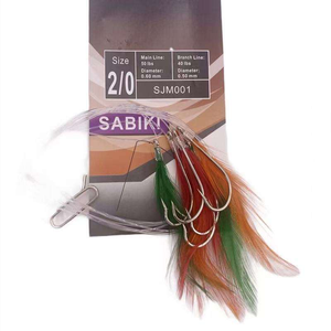 Aparejos de pesca Sabiki para pulpo, aparejos para calamar, anzuelos en cadena, tubo de plumas y brillo para arenque, aparejos Texas, pesca en el mar, pesca de arrastre, atún - Product Image 2