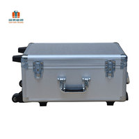 Boîte à outils en aluminium à prix d'usine, valise de transport avec roulettes