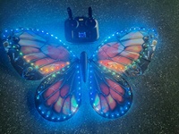 Papillon télécommandé bionique à ailes battantes avec LED pour le Nouvel An, idéal pour les mariages et les fêtes, décoration de papillons volants simulés