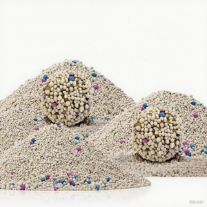 Litière pour chat en bentonite de qualité supérieure Umico de l'usine OEM, 1-3 mm, forte agglomération, faible poussière, forme sphérique, parfum personnalisé, 4 kg/sac - Product Image 3