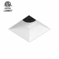 Spot LED encastré orientable anti-éblouissement 4 pouces 5CCT avec module gimbal et snoot, plafonnier sans boîtier ETL
