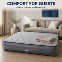 Matelas pneumatique de glamping moderne de luxe avec grande capacité de charge, lit de camping surélevé extra épais pour le couchage en tente extérieure
