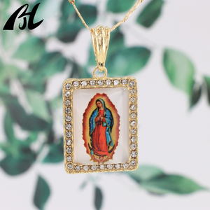 للبيع بالجملة قلادة دينية كاثوليكية رخيصة سيدة غوادالوبي مطلية بالذهب عيار 14 قيراط قلادة فيرجن دي غوادالوبي أورو كادينا ميدالا - Product Image 5
