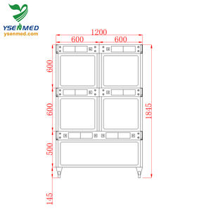YSVET1845E YSENMED Veterinario Acero inoxidable Jaula para mascotas exóticas Serpiente lagarto tortuga erizo Heterófilo jaula para animales Jaula de crianza - Product Image 4