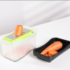 <b>Multifunctional</b> <b>Vegetable</b> <b>Cutter</b> Green 3-In-1 Stainless Steel Blade Kitchen Slicer For Carrot Potato Cucumber Onion - Product Image 3