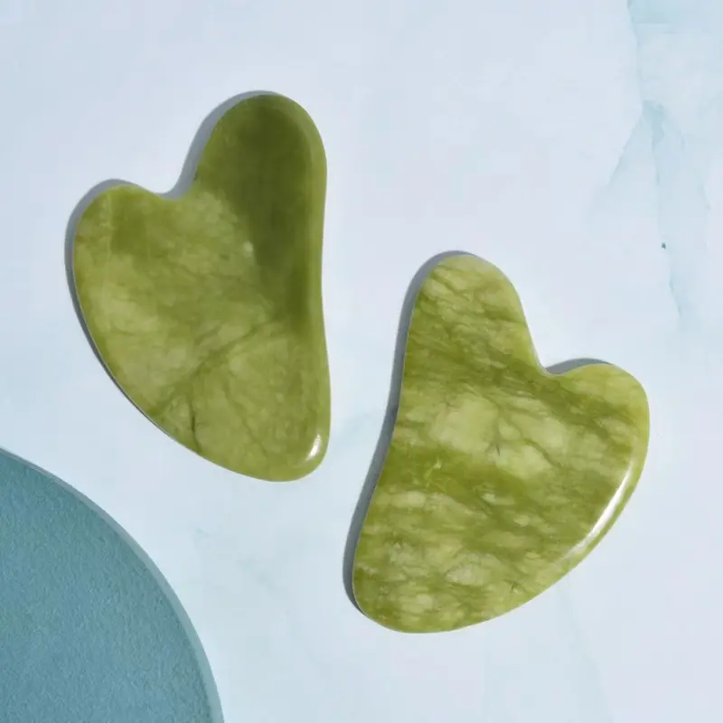 100% mulher presente massagem ferramenta China Pele facial Pedra Rolo verde Natural jade rolo