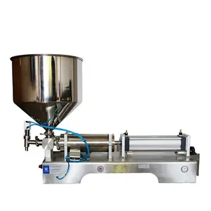 Enkele Nozzles Pneumatische Saus Honingfles Semi-Automatische Zuigerpasta Vuller Cosmetische Crème Vulmachine