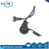 Cordon d'extension de prise électrique standard national à deux broches, 250 volts, cuivre, 10A, IP55, boîtier en nylon/PVC, pour équipement électrique