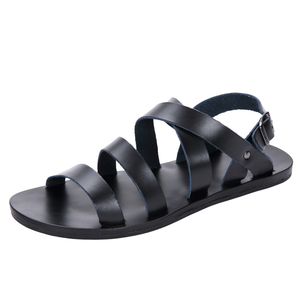 Nouvelles sandales en gelée de style romain de haute qualité pour hommes et femmes, en cuir véritable, design luxueux, chaussures d'été avec semelle intérieure en EVA, tailles 38-46 - Product Image 1
