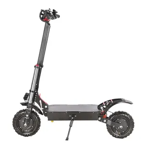 Fabrika fiyat 48V 1200W yüksek güç 11 inç Off Road geniş lastik çift motorlu katlanabilir elektrikli Scooter yetişkin için