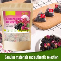 Thé de Roselle, Mûre et Rose pour Femmes – Infusion Quotidienne Nourrissante et Bien-être – Mélange Floral-Fruité Naturel Riche en Antioxydants – Sachets de Thé