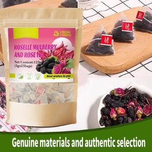 Té <span class=keywords><strong>de</strong></span> Roselle, Morera y Rosa, Té Nutritivo Diario para Mujeres, Mezcla Floral-Frutal Natural con Antioxidantes, Té en Bolsitas - Product Image 4