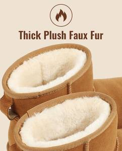 Stivali Invernali Originali in <span class=keywords><strong>Lana</strong></span> e Pelle <span class=keywords><strong>di</strong></span> Pecora per Donna, Impermeabili con Piattaforma, Prezzo <span class=keywords><strong>di</strong></span> Fabbrica all'Ingrosso - Product Image 5