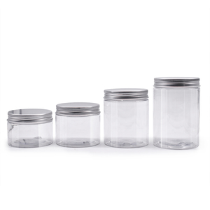 47mm 20ml 25ml 30ml 40ml 50ml 60ml 80ml per uso alimentare bocca larga rotonda vaso di plastica con coperchio in <span class=keywords><strong>alluminio</strong></span> argento - Product Image 3