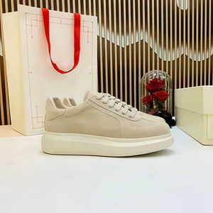 Chaussures de sport décontractées pour hommes de marque de créateur populaire avec empeigne en cuir véritable. Chaussures de course et de marche décontractées de qualité 5A. - Product Image 1