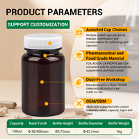 Bouteille vide pour capsules liquides, pilules, médicaments, vitamines, contenants pour médicaments