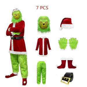 Disfraz de Navidad 2025 al Por Mayor para Cosplay de Santa Claus, Monstruo Verde Peludo, <span class=keywords><strong>el</strong></span> <span class=keywords><strong>Grinch</strong></span>, para Fiestas y Actuaciones - Product Image 6