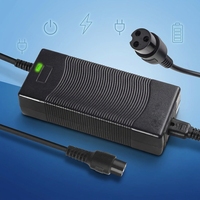 Chargeur de batterie au lithium ternaire haute performance 58,8 V 5,5 A adapté aux vélos/motos électriques 48 V, certification ETL/UKCA