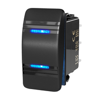 Interrupteur à bascule lumineux LED bleu 12V 24V DC 5 broches, personnalisable avec logo OEM, robuste pour voiture, UTV, VTT, bateau, panneau marin