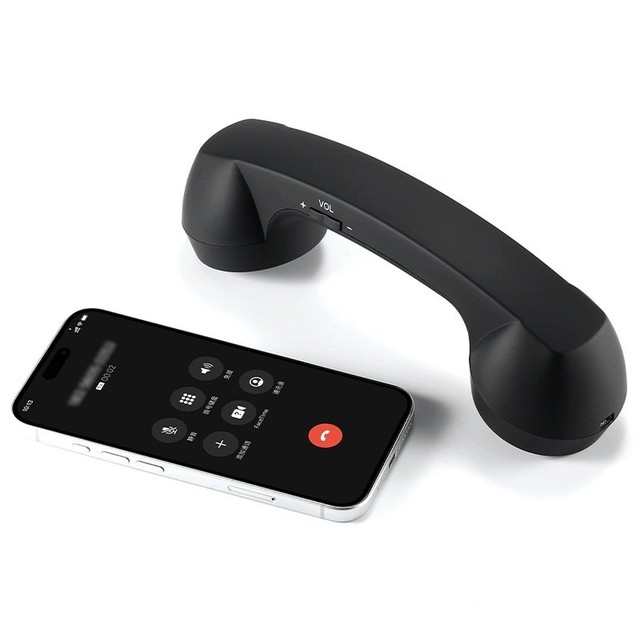 Universal Wireless Retro Cell Phone Handset and Radiation-Proof Handset Receiver Headphones for Iphone Mobile Phones