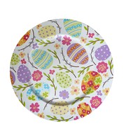 Assiettes de présentation en plastique Lapin de Pâques pour la décoration de table de printemps, de baby shower, de mariage et de fête d'anniversaire